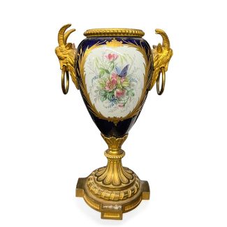 Porcelain and bronze vase