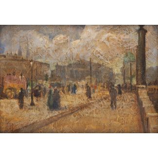 Belebte Straßenszene