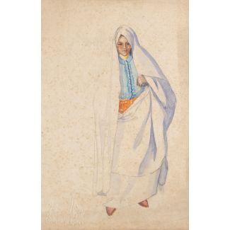 Porträt einer Frau; Mädchen in orientalischem Kleid