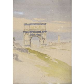 Titusbogen; Landschaft mit Kirche