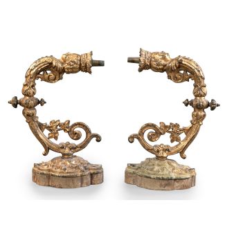 Pair of bronze wall sconces