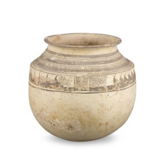 Ein iranischer bemalter Topf