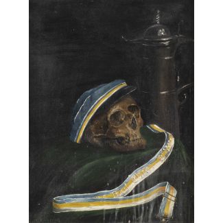 Stillleben mit Totenkopfo