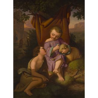 Das jesuskind und der kleine johannes der täufer, 1854