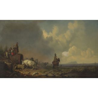 Büffelherde in der römischen campagna, 1855