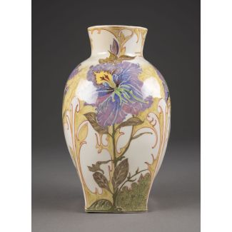 Vase mit blumen-dekor