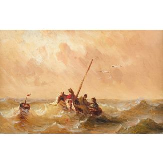 Boot auf stürmischer see