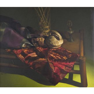 Antique Vessel and Silk Fabrics, 2013