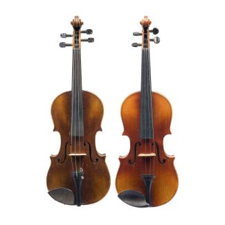 Zwei 1/2 violinen modell nach stradivari