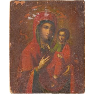 A small icon showing the Iverskaya Mother of God