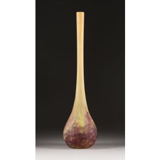 Daum frères & cie grosse enghalsvase