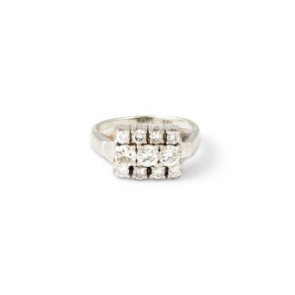Rechteckiger brillant ring