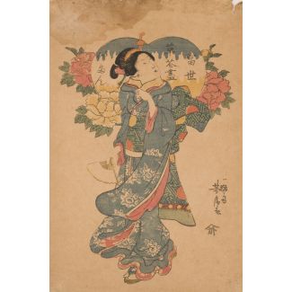 Ukiyo-e „Frau mit Fächer“