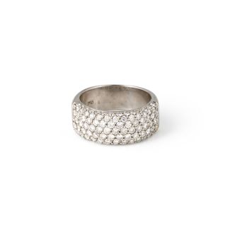 Pavé brillant band ring