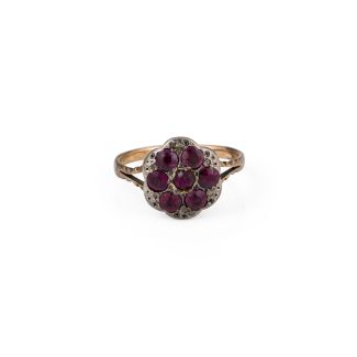 gemstone flower ring