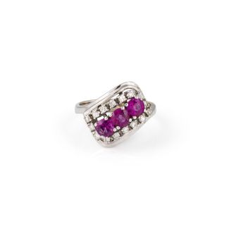 Sapphire trilogy ring