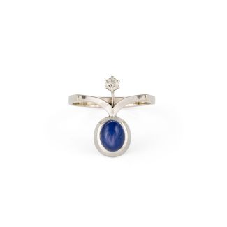 Sapphire brilliant ring