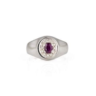 Ruby entourage band ring