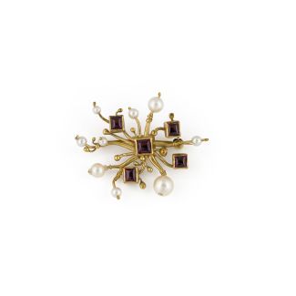 Branch, pearl brooch