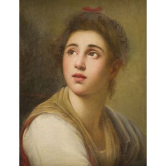 Charles bianchini (attr.) 1860 - 1905 porträt der tochter von anton raphael mengs