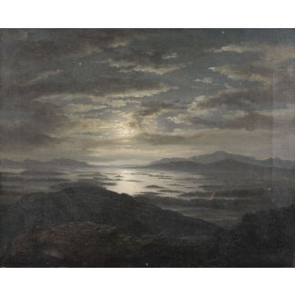 Deutscher romantiker tätig im 19. jh. nordsee im mondschein