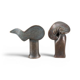 Zwei Abstrakte Kleinbronzen