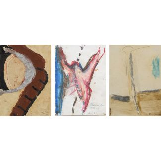 Konvolut Mit 3 Zeichnungen ('Hasenrücken' / Ohne Titel / Ohne Titel)