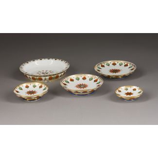 A SET OF FIVE SMALL PLATES FROM THE SERVICE OF GRAND DUKE KONSTANTIN NIKOLAEVICH 
