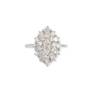 DIAMOND MARQUISE CLUSTER RING