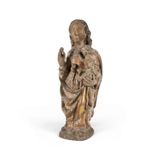 SPÄTGOTISCHE MADONNA MIT CHRISTUSKIND
