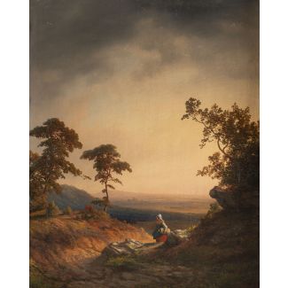 JOSEPH HÜLSER 1819 Kleinenbroich - 1850 Düsseldorf ROMANTISCHE LANDSCHAFT
