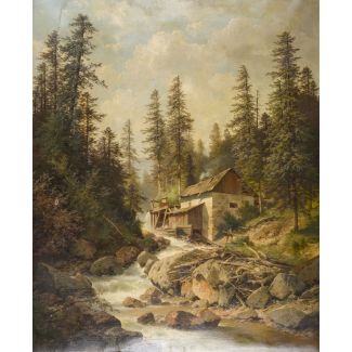 CARL HASCH 1835 Wien - 1897 ebenda MÜHLE AM SEEBACH IN PRAGS, 1892