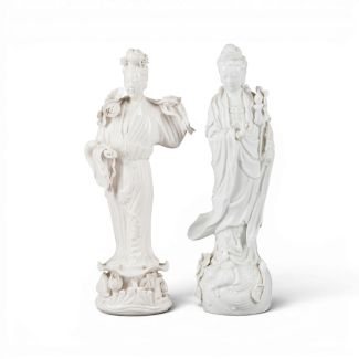 Zwei Blanc-De-Chine-Figuren