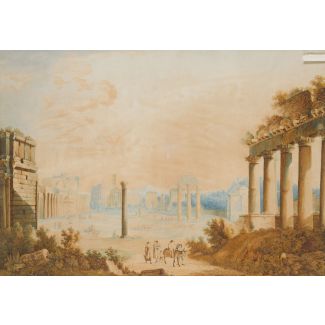 FRANZ KAISERMANN 1765 - 1833 BLICK AUF DAS FORUM ROMANUM, 1813