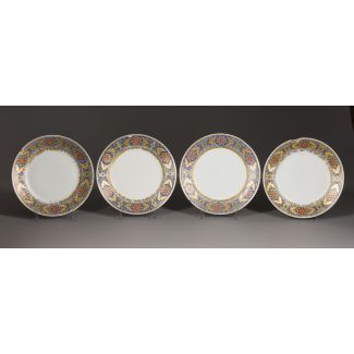 A SET OF FOUR PLATES FROM THE GOTIC SERVICE 