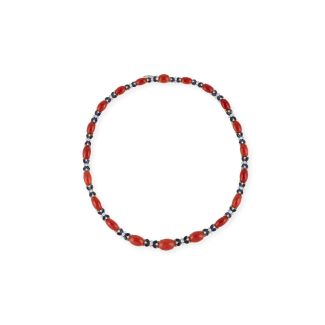 Coral Sapphire Necklace