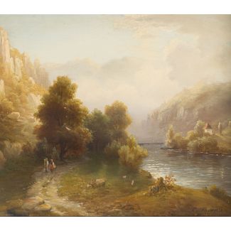 FRIEDRICH THURAU 1812 Stargard - 1888 Konstanz FLUSSPARTIE