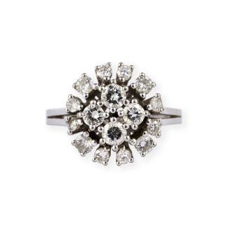 RUNDER BRILLANT CLUSTER RING