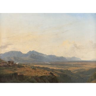 EUGÈNE JOSEPH VERBOECKHOVEN 1798 Warneton - 1881 Brüssel WEITE LANDSCHAFT DER RÖMISCHEN CAMPAGNA