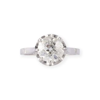 SOLITARY DIAMOND RING 2.11 CT.