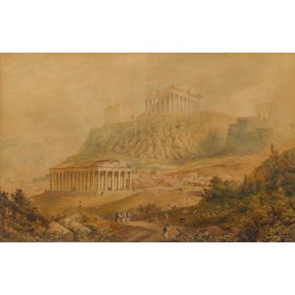 HUGH WILLIAM WILLIAMS (ZUGESCHRIEBEN) 1773 - 1829 BLICK AUF DIE AKROPOLIS VOM THESEUSTEMPEL