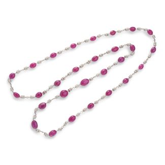 Ruby cabochon necklace