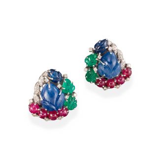 Short tutti frutti earrings