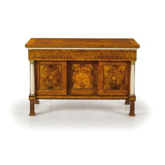 Center desk in various woods and briar root