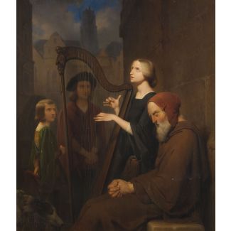 Friedrich fritz hildebrandt (zugeschrieben) 1819 - 1885 heilige cäcilia