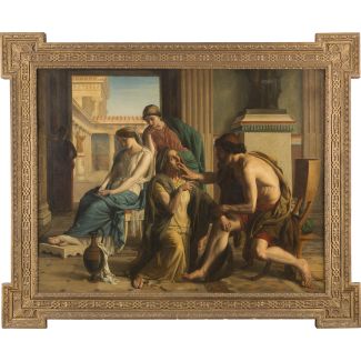 Odysseus wird von der blinden amme eurykleia erkannt (ulysse reconnu par euryclée (originaltitel)), 1849