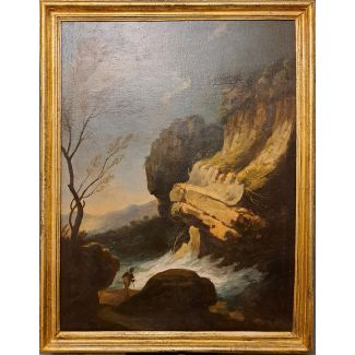 Felslandschaft mit Figuren