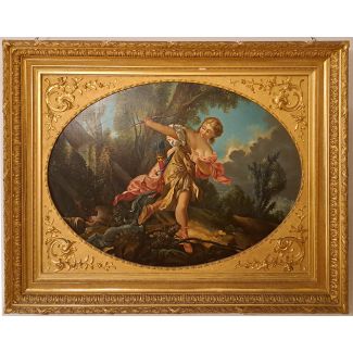 Bogenschützin im Wald