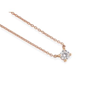 Pendant in rose gold with brilliant-cut diamond