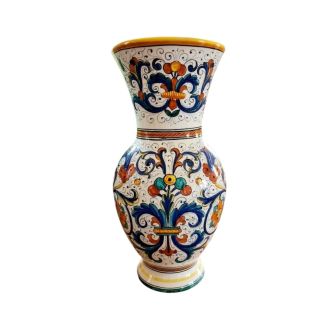 Splendid large Deruta artistic Majolica vase.